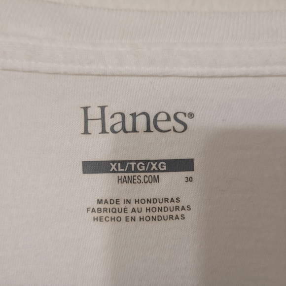 Hanes Abe Lincoln 'Murica Short- Sleeve Graphic Tee Size XL White - Picture 3 of 3